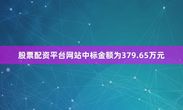 股票配资平台网站中标金额为379.65万元